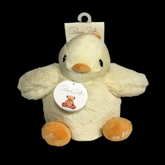 Rene Rofe Baby My First Chick Soft Plush Bon Bebe Duck Duckling NWT Tags RARE 7" - Picture 1 of 12